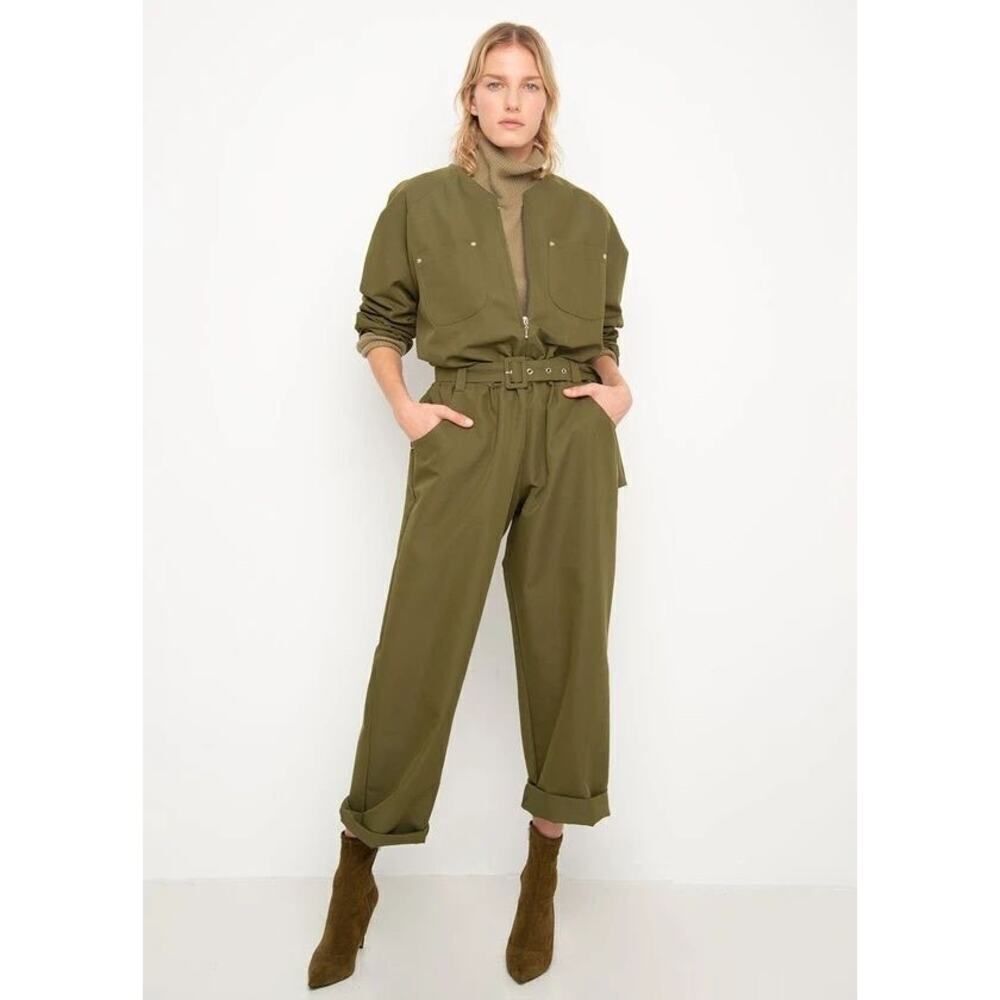 Frankie shop eye utility jumpsuit army green XS